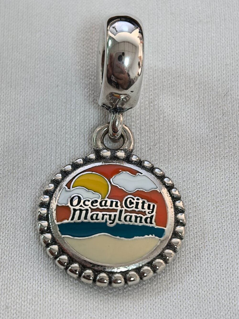 Pandora Ocean City Maryland Exclusive Dangle Charm Pendant, S925 Silver Jewelry